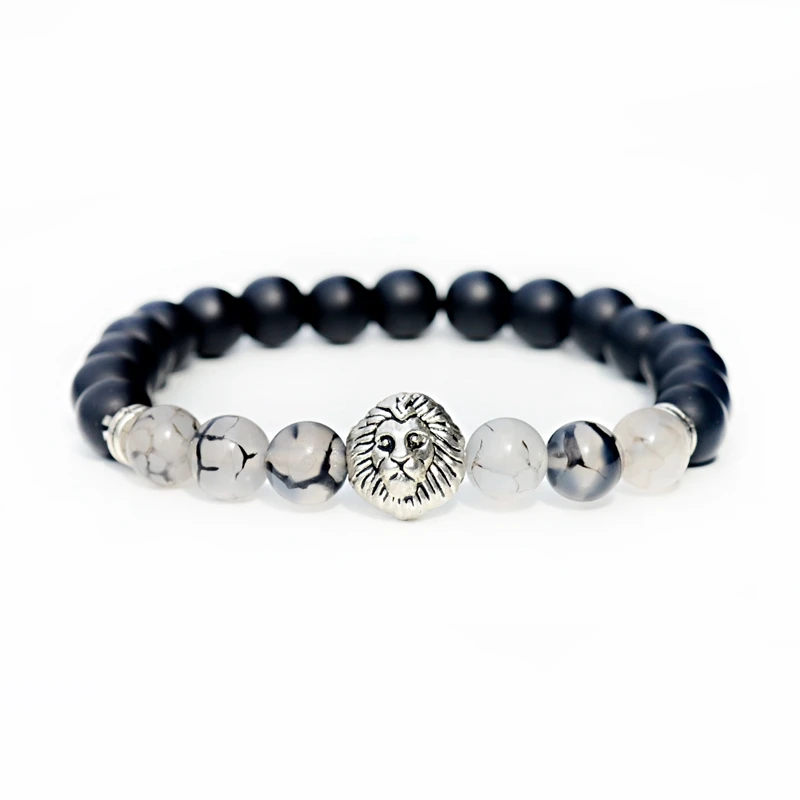 Fashion Buddhism Yoga Balance Bracelet Men Bileklik Black Matte Natural Stone Beads Bracelet For Women Braclet Jewelry AB216