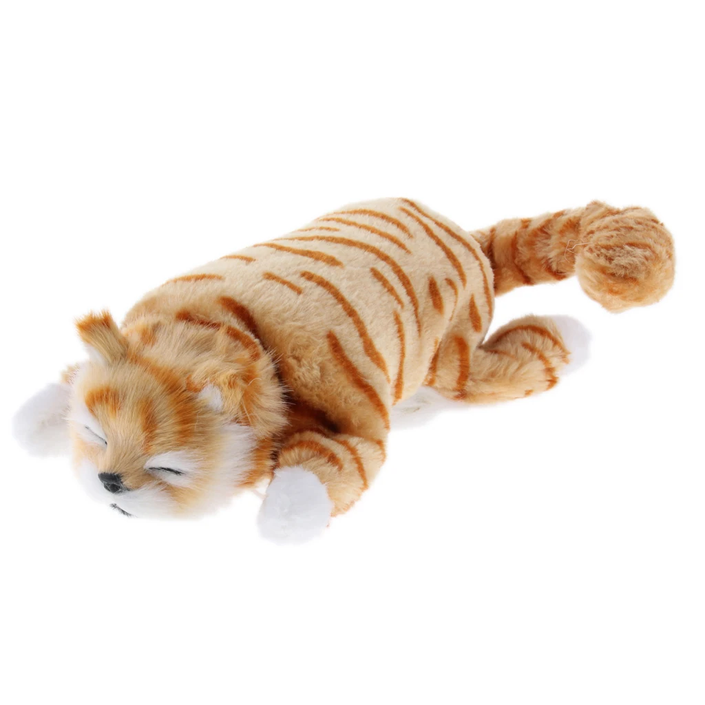 Naughty Rolling & wagging Tail Cat Electronic Pet Soft Plush Stuffed Animal Kids Baby Toys Home Decor