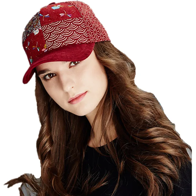 Kenmont Autumn Spring Women's Baseball Cap Cotton Printed Snapback