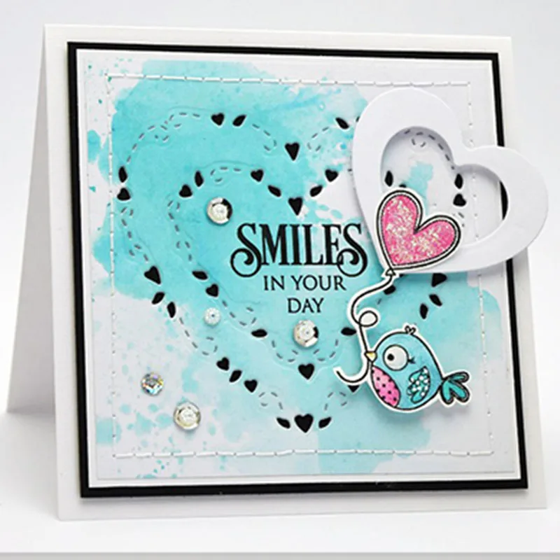 Hollow Hearts Layers Stencil Metal Cutting Dies DIY Scrapbooking Embossing Valentine's Day Paper Cards Making Crafts New 2018 | Дом и сад