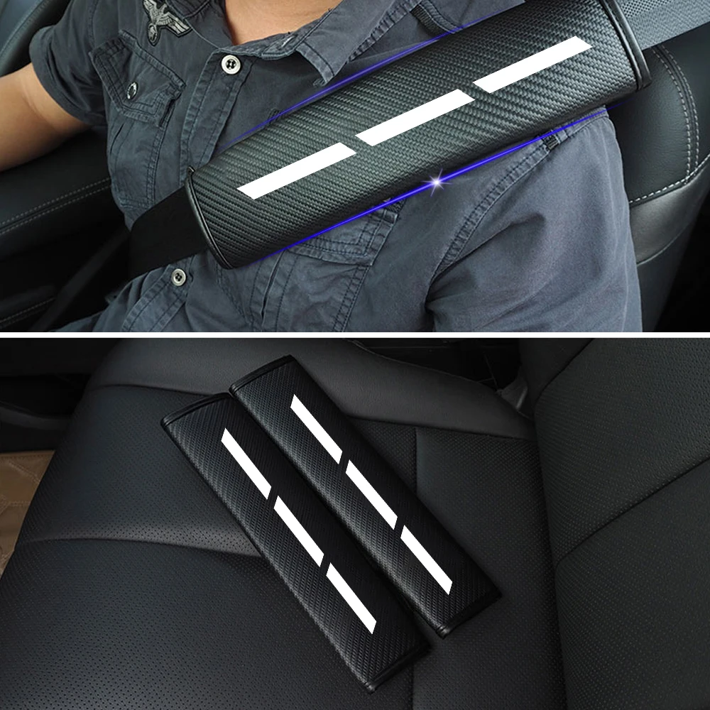 For Audi A1 A3 A4 A4L A5 A6 A6L A7 A8 S3 S5 S6 S7 S8 Q3 Q5 Q7 Car Safety Seat Belt Cover Reflective Seatbelts Shoulder Pads | Автомобили и
