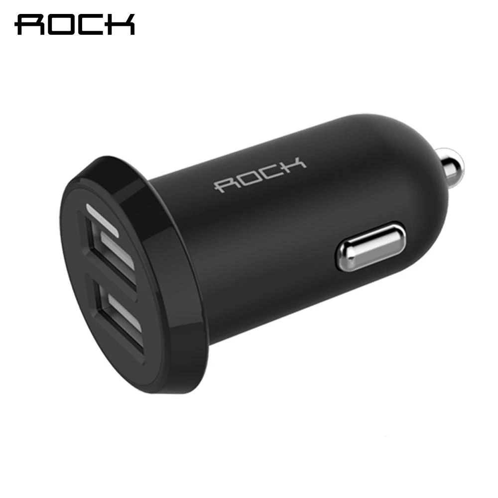 ROCK Ditor Car Charger Dual USB output 2.4A fast charging Mobile Phone