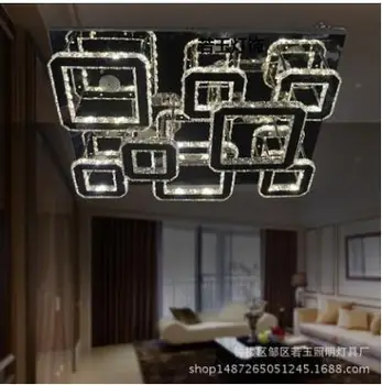 

Led eye protection warm fashion living room Crystal lamp stainless steel crystal bedroom ceiling lamp Creative simplicity