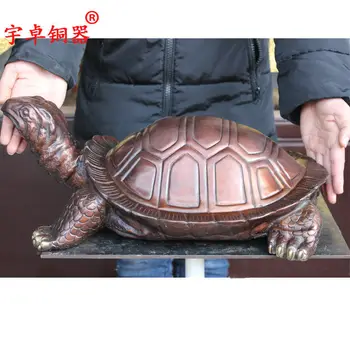 

19'' China Fengshui Copper Tortoise Turtle Bronze Statue