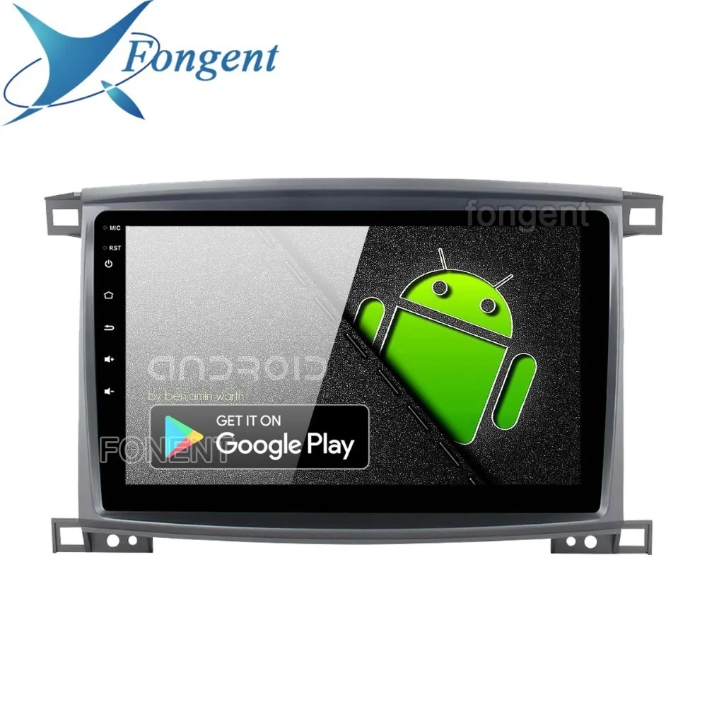 

Fongent Radio 1 Din Android 9.0 Car Stereo for Toyota LC 100 Land Cruiser 100 2003 GPS Navigation Bluetooth 64GB ROM