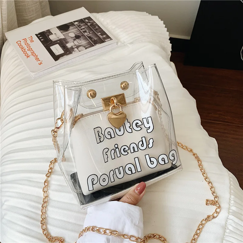 

Summer Transparent Jelly Bag Crossbody Bags For Women 2019 Quality PVC Luxury Handbags Designer Ladies Beach Clear Shoulder Bag