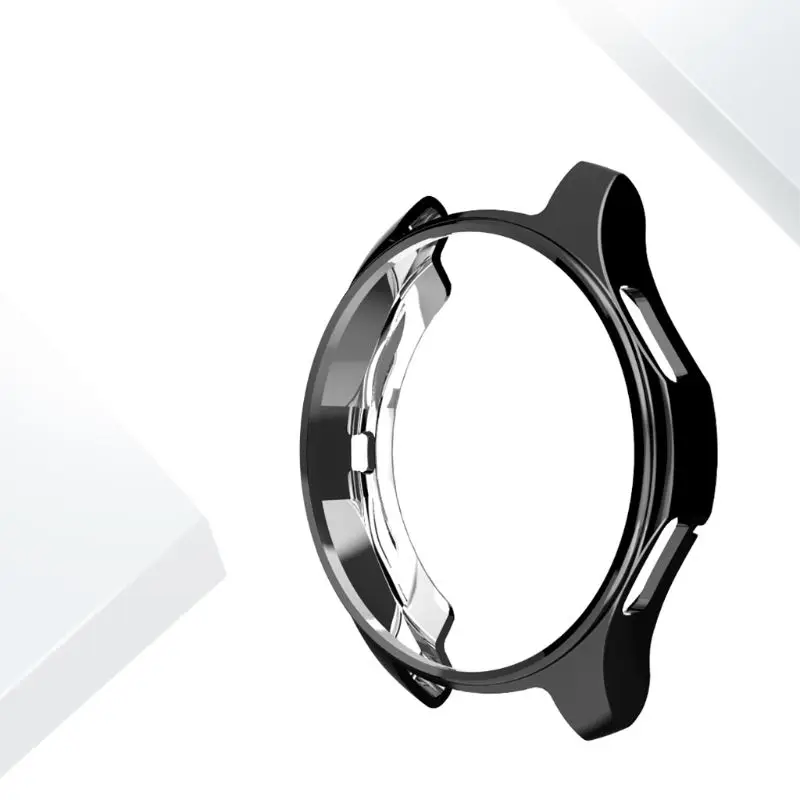 Мягкий ТПУ защитный чехол для samsung gear S3 Classic Watch Frontier Galaxy Watch Cover Frame 46 мм защитный бампер оболочка - Цвет: Черный