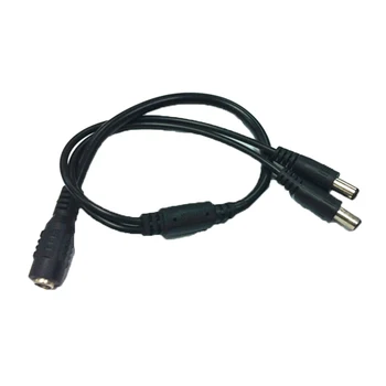 

DC Power Cable 1 Male 2 Female Jack Cable Splitter Adapter 5.5 x 2.1mm Power Distributor Cable