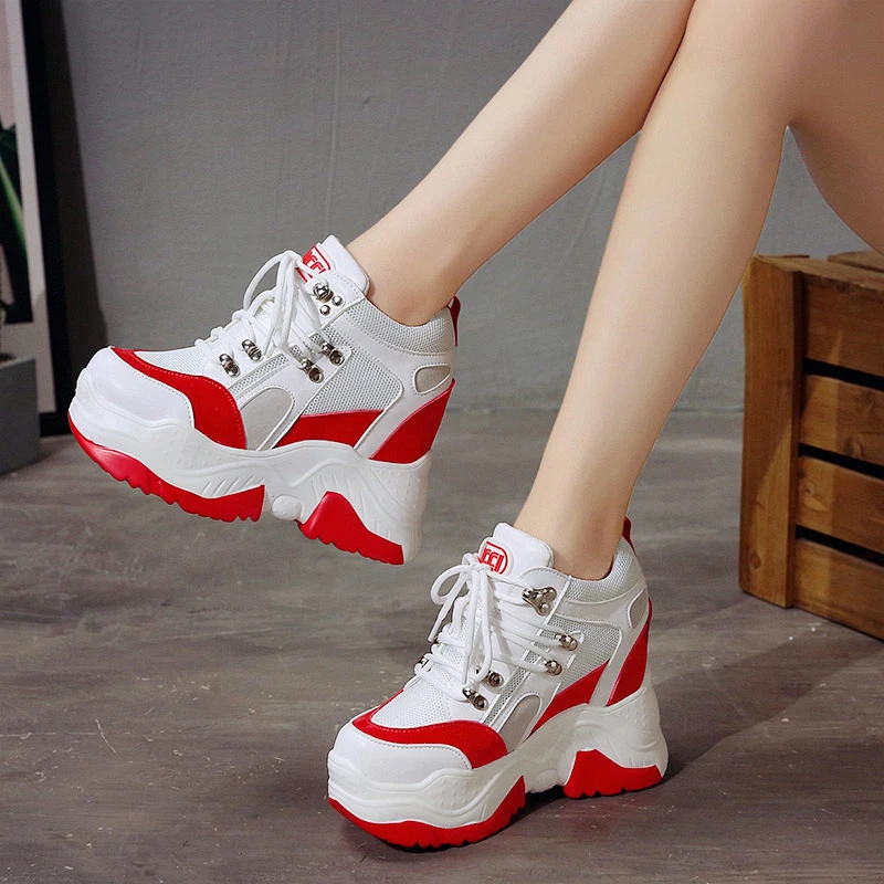 

2019 spring and autumn new wild thick-bottomed muffin inside increased single shoes female high-heeled shoes