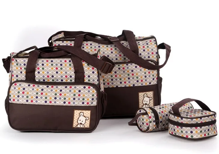 

5pcs/set Multifunctional Mummy Bag Maternity Handbag Baby Diaper Bags baby Tote Organizer bolsas de bebe maternidade+bottle bag