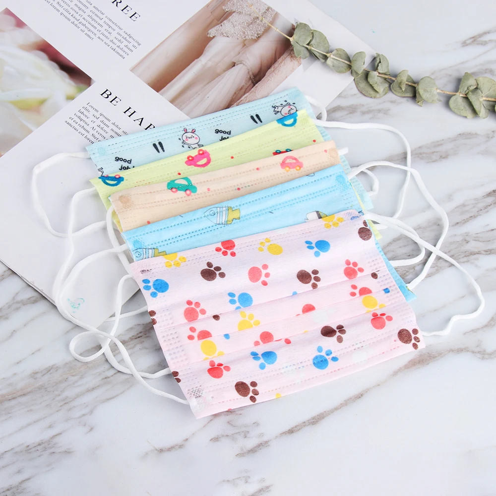 

10pcs Kids Disposable Medical Mouth Face Mask Anti-Dust Cover Ear Loop Tool Anti-Haze Anti-Bacterial Dust Medical Use Mask