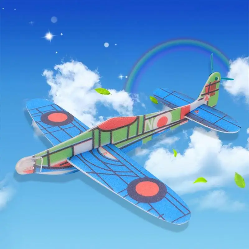

2019 DIY Airplane Toy Children Plane Model Outdoor Fun Toys Random Color New Hand Launch Throwing Glider Aircraft Inertial Foam