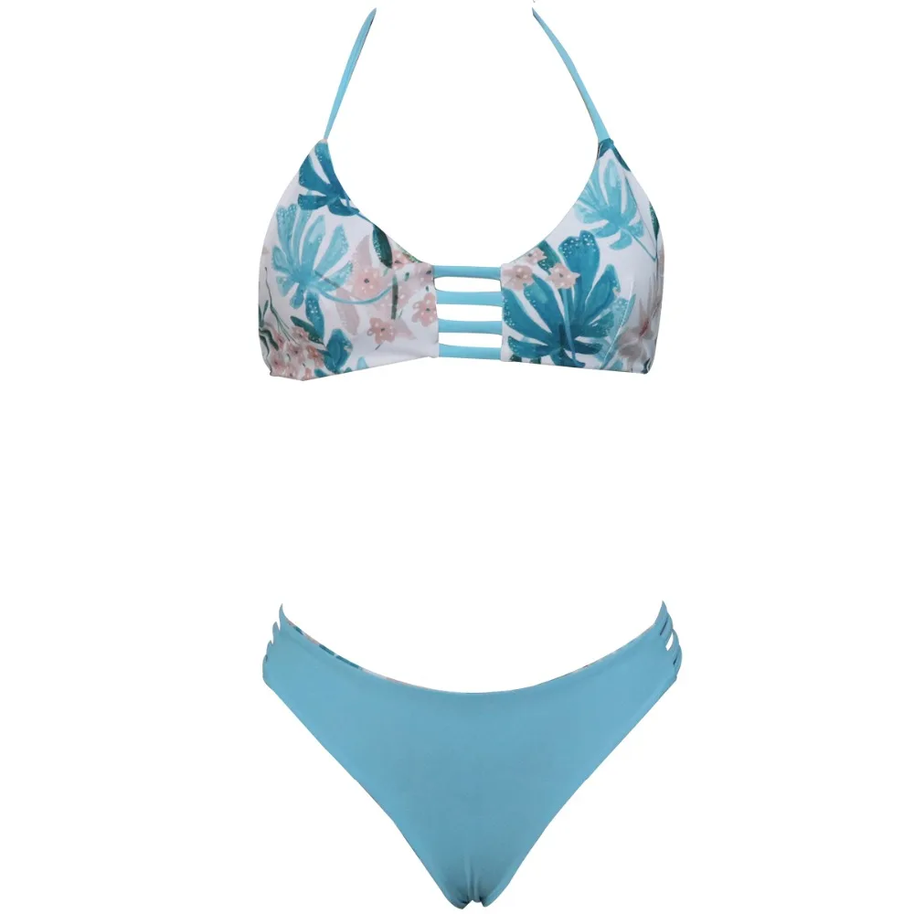11 Sling Bikini Double Sded Woman Solid Swimwear Push Up Bikinis Triangle Bather Suit Tankini Swimsuit For Girls Bandeaukini Bathing Suit