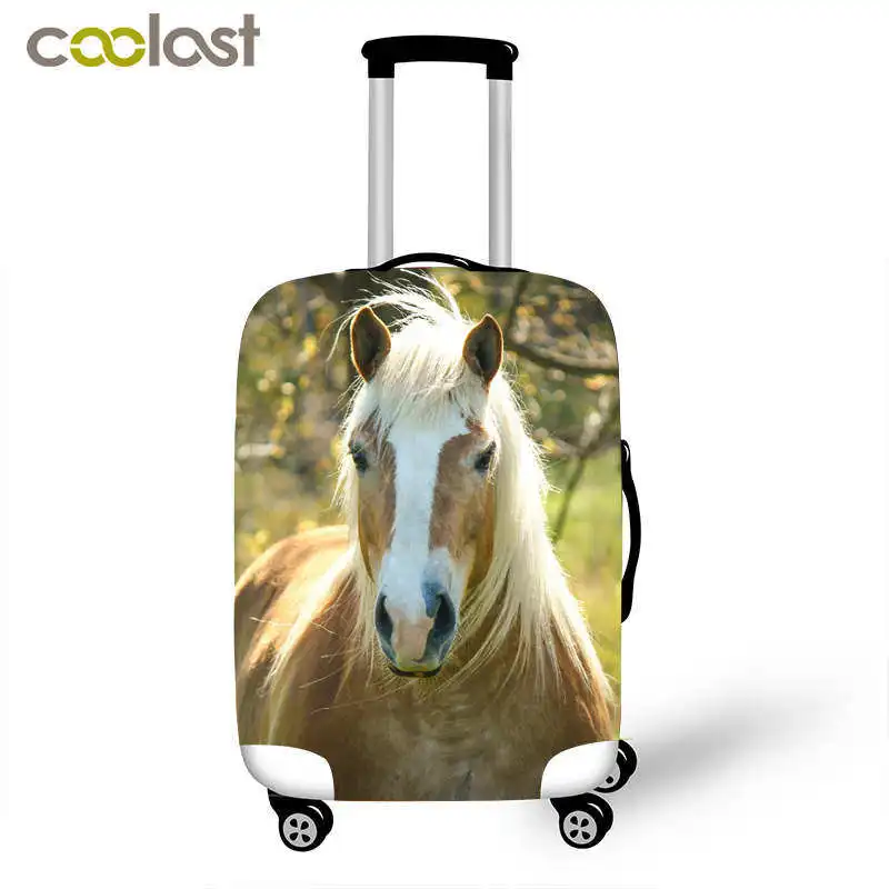 Высокоэластичный защитный чехол для багажа с принтом лошади, дорожные аксессуары для 18-32 дюймов, чехол для багажа, багажный набор - Цвет: pxtm06