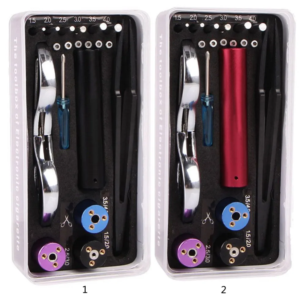 

1set 6 in 1 Vape DIY Tool Kit Coil Jig Coiler Heating Wire Wick Tool for DIY RDA RBA Atomizer Mod 2019 New Support Dropshipping