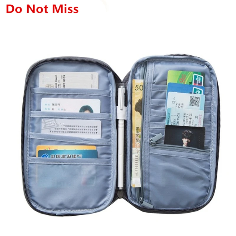 Travel Wallet Women Big Capacity Passport Cover Documents ID Card