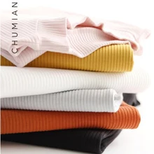 Meter High Eastic трикотажные ребра хлопчатобумажная ткань для DIY шитья Весна Осень футболка с длинным рукавом модная одежда