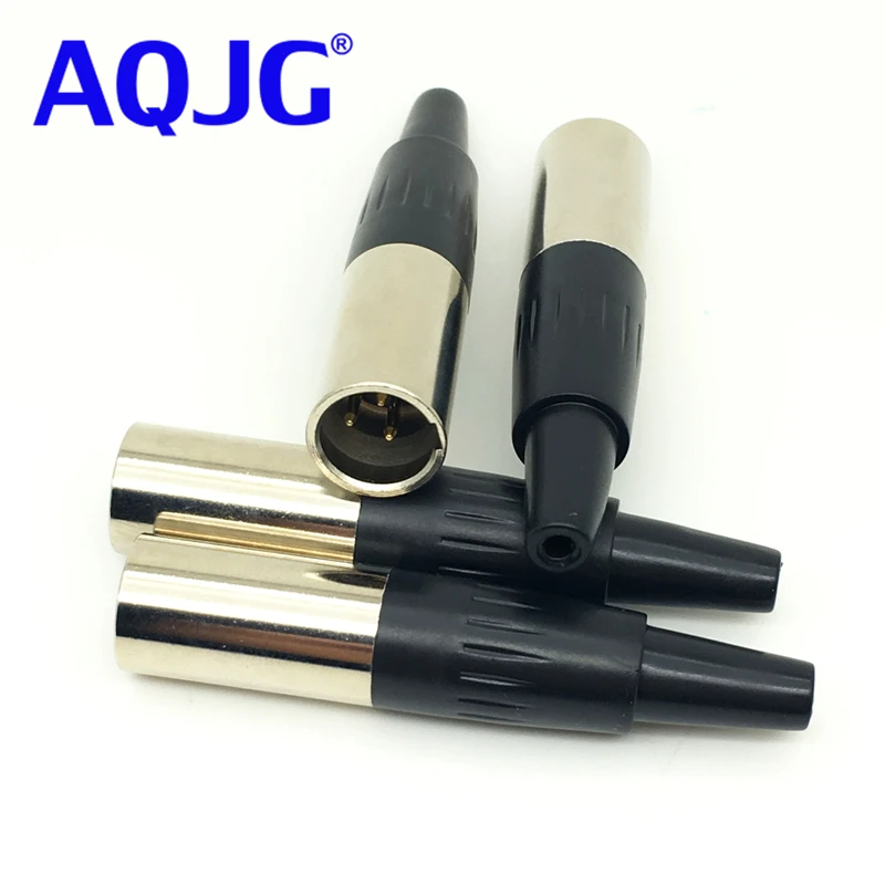 100PCS TA3F 3 pin Female plug Mini XLR Audio Microphone connector MIC