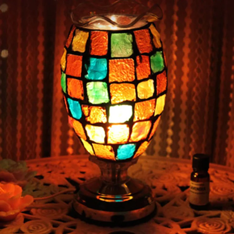 

light table lamp complex antique mosaic lamp burner plug wedding light DF94