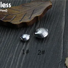 Uglyless натуральная S 925 пробы серебряные рыбы Бисер аксессуары ювелирные изделия DIY Этническая Винтаж животного изделий ручной работы Spacer