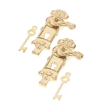 

1/12 Scale Miniature Vintage Door Lock and Key/White Ladder/Honey Pot/Tableware/Perfume/Food Bottle/ Dollhouse DIY Accessories
