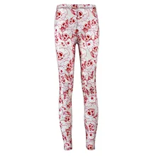 Эластичные повседневные штаны с 3D цифровой печатью, с розовым красным рисунком черепа, женские леггинсы, 7 размеров, одежда для фитнеса