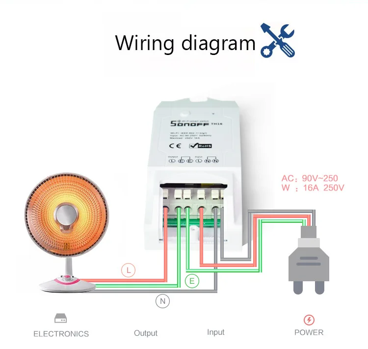 Sonoff th16a 10a умный дом дистанционного Wifi беспроводной переключатель таймер контроллер для IOS Android телефон с температурой и влажностью