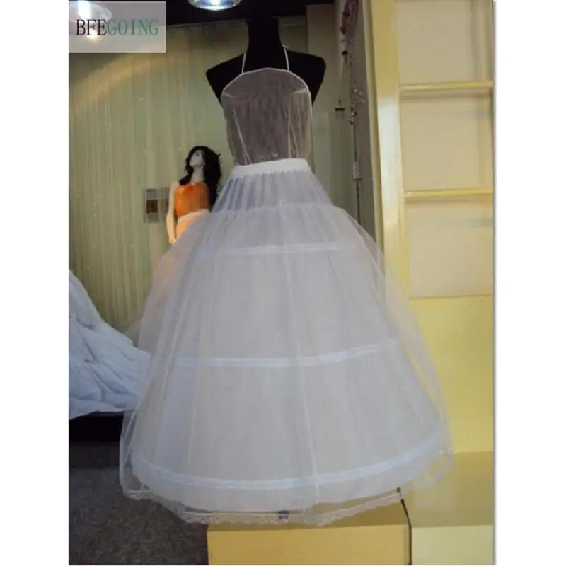 Белая трапециевидная нижняя юбка из тюля с 3 кольцами для свадьбы выпускного