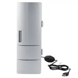 1 шт. ABS серебро портативный мини ноутбук холодильник PC напиток медицина холодной и теплый ящик охладитель пива