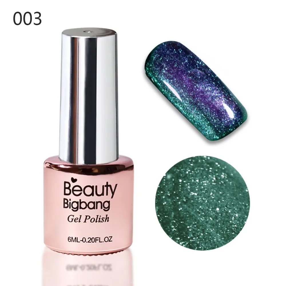 3A Beautybigbang 6 мл Хамелеон голографический поли Гель-лак для ногтей Звездный эффект замочить от лака маникюр Гель-лак для нейл-арта - Цвет: 3A
