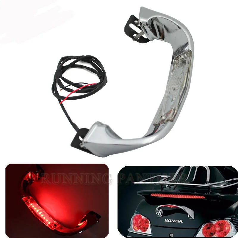

LED Rear Rack Light Trunk Lid Handle Decorate Cover Fits For Honda Gold Wing GL 1800 GL1800 2001-2016 2015 2014 2013 2012 2011