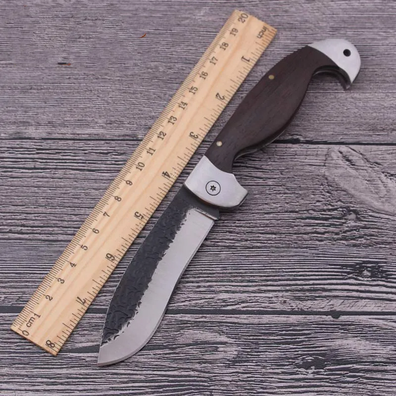 

CH 57HRC 440c steel sheet + solid wooden handle outdoor mini knife multi-function fruit cutting tool EDC free shipping