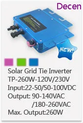 

MAYLAR@ New!!!! 260W Enphase Energy Inverter with Communication and Monitoring Function 22-50VDC 90-160VAC/180-260VAC