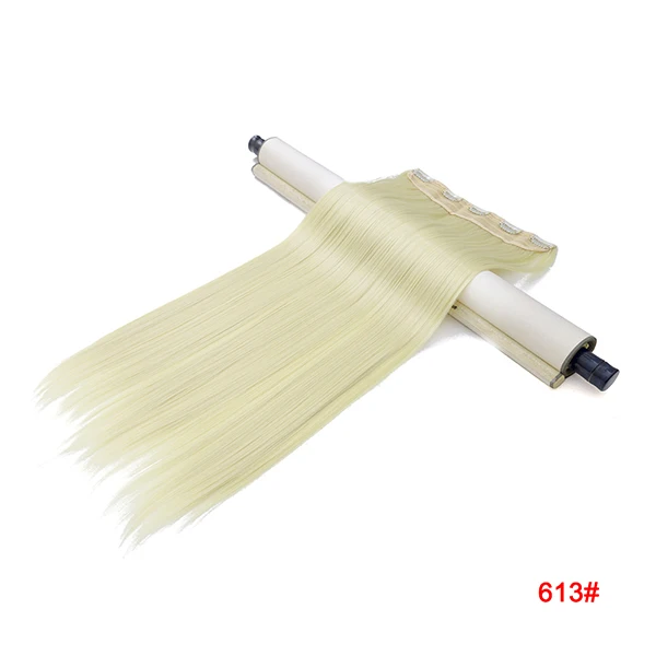 WJZ12070/1 p Xi. Rocks синтетический 70 см длинный прямой парик на заколках накладные волосы на заколках для наращивания волос черные парики для наращивания - Цвет: #613