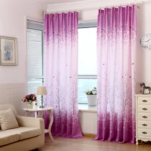Дерево богатства фиолетовая с принтом физическая затенение шторы для гостиной столовой спальни шторы на заказ