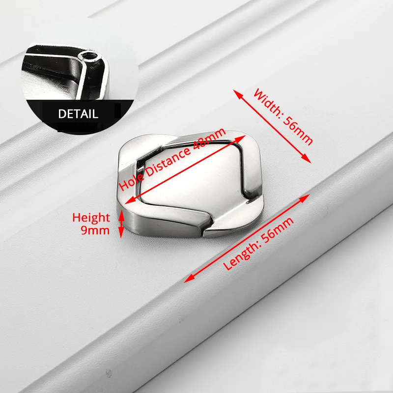 KAK цинковый сплав ручки для шкафа и ручки татами скрытые дверные ручки кухонные ручки черные ручки для ящика оборудование для обработки мебели - Цвет: Handle-5891-48