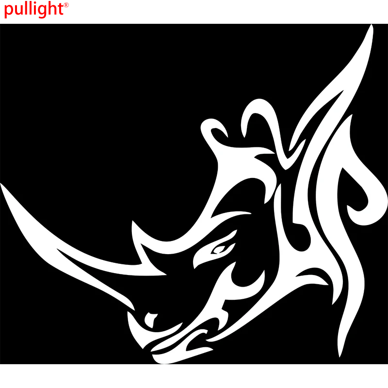 Rhinoceros Rhino Head Fire Auto Car Bumper Window Vinyl Decal Sticker Decals
