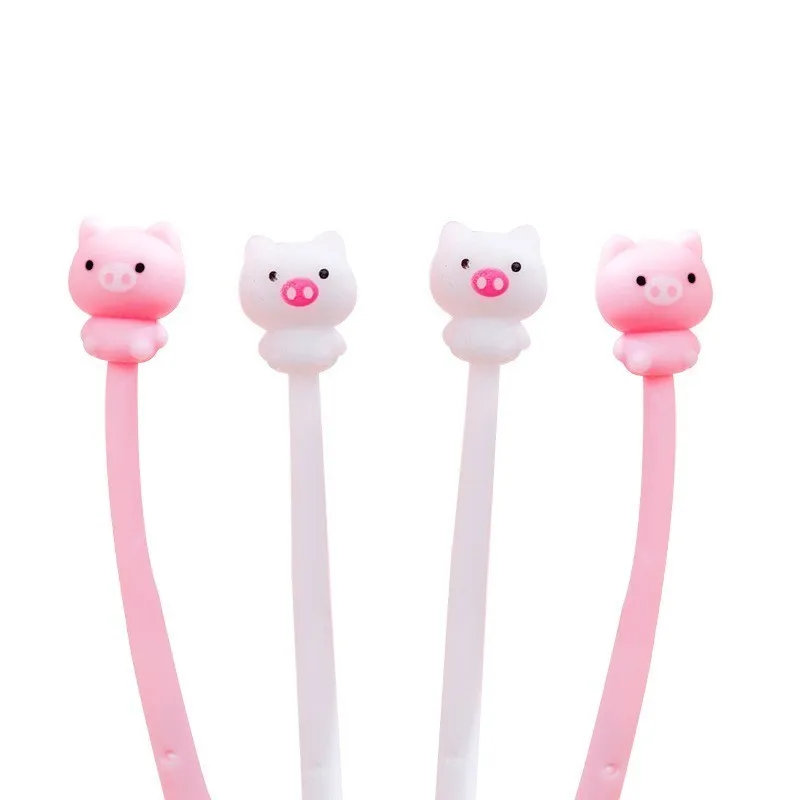 1 Piece Lytwtw's Kawaii Cute Pig Fashion School Office Supplies Students Gift Awards Accessories Stationery Black Ink Gel Pen