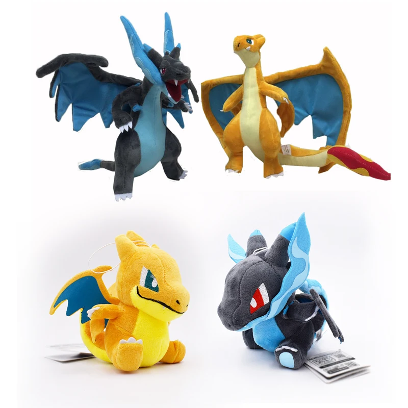 4 стиля Q версия Mega Charizard X& Y Mega Charizard Y Mega Evolution чучела животных Peluche плюшевые качественные игрушки для детей