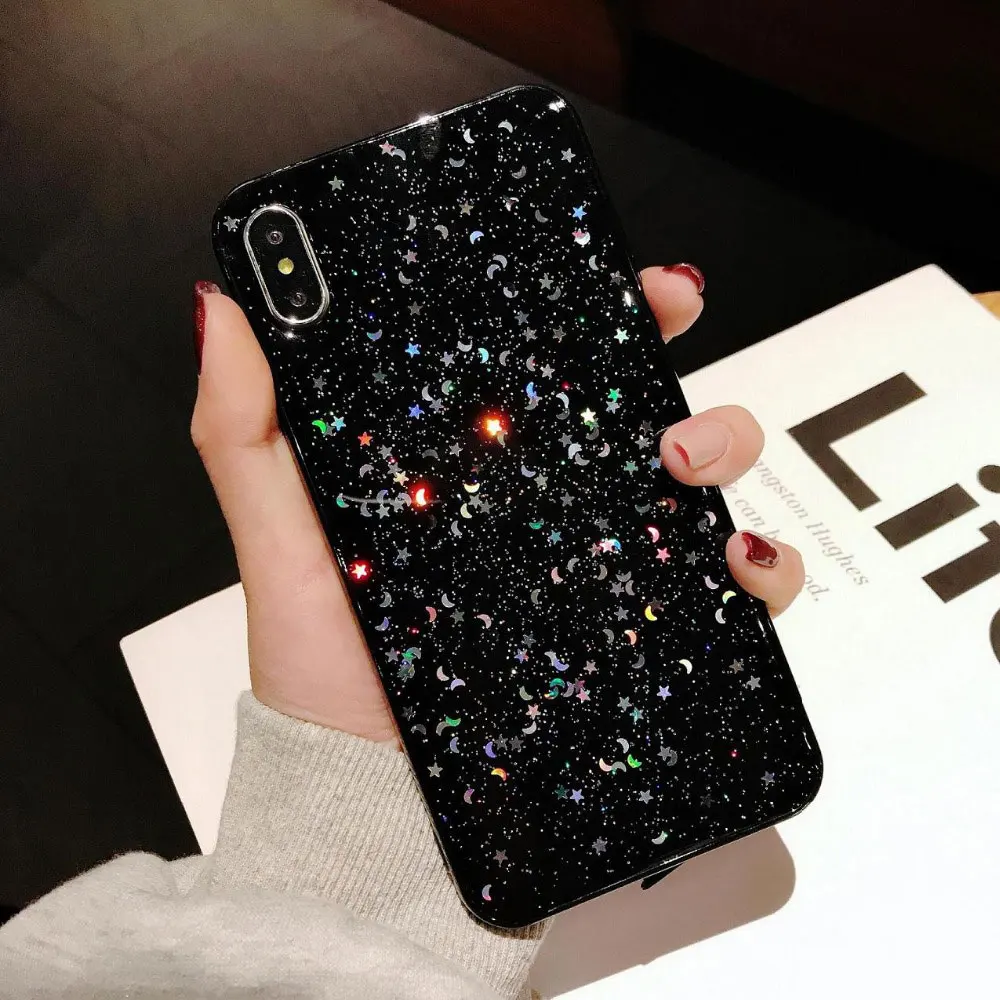Чехол для телефона Moon Stars с бриллиантовым жемчугом OPPO F9 K1 A5 A3 A83 A59 A57 A73 A77 A79 R17 R15 R11