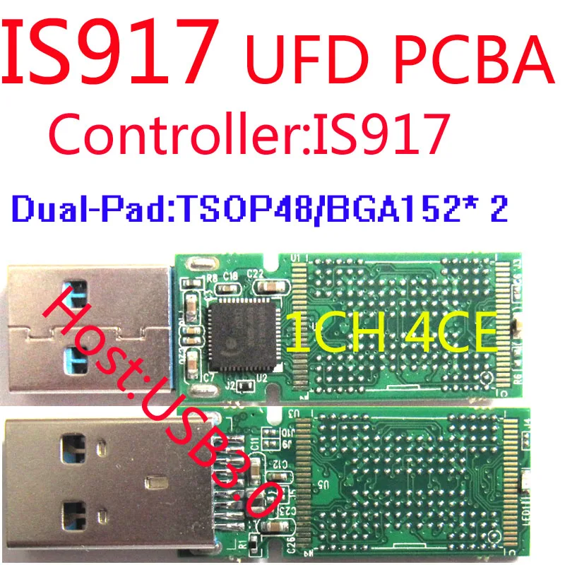 USB флэш-накопитель PCBA, двухсторонние колодки TSOP48+ BGA152, контроллер IS917, USB3.0 PCBA, DIY UFD комплекты, флэш-диск PCBA, 917 UDISK PCB