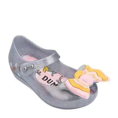 Mini Melissa Ultragirl/ г. новые оригинальные сандалии для девочек бразильские прозрачные сандалии Нескользящие Детские пляжные сандалии для малышей, 13,5-18,5 см - Цвет: sliver