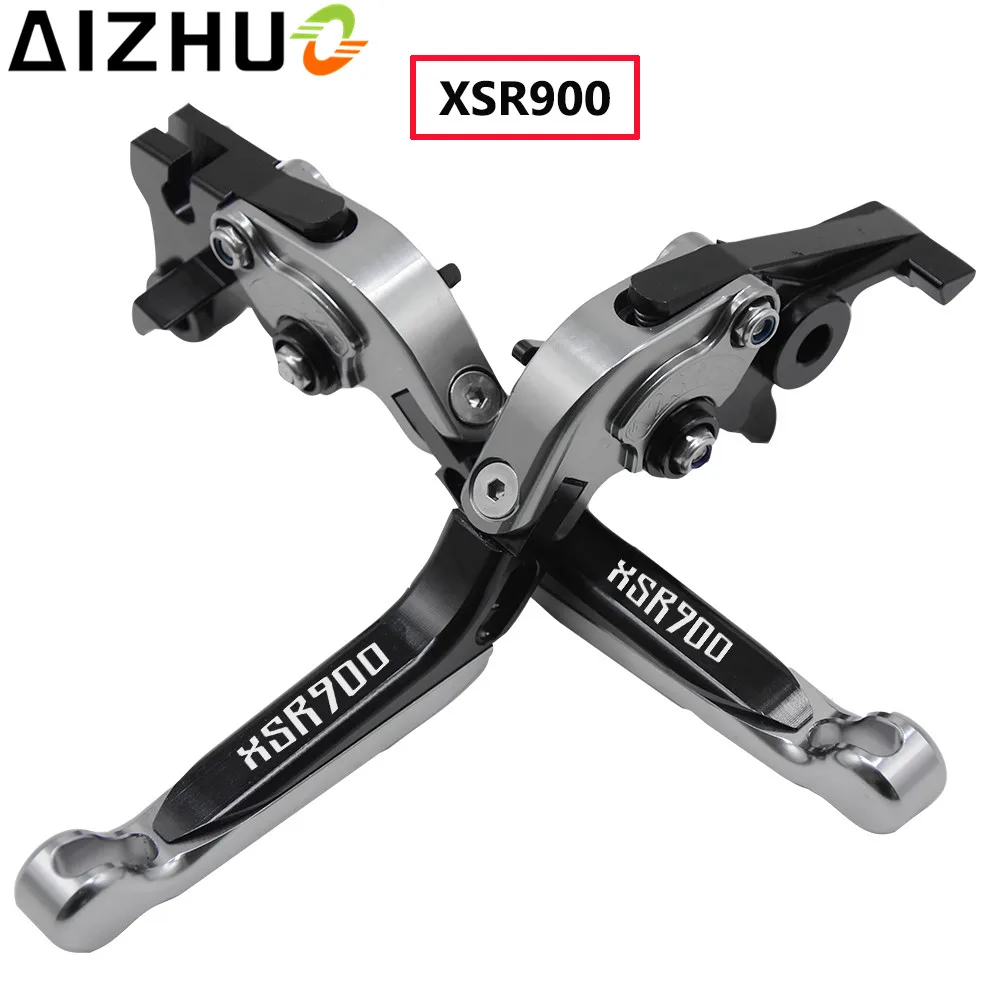 Motorcycle Clutch Brake Levers Adjustable Extendable MotorbikeXSR900 logo CNC Aluminum Lever For Yamaha XSR900 XSR 900 2016