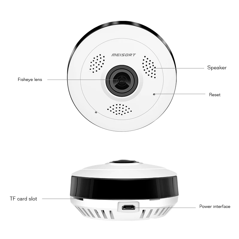 Meisort VR13 960PH Мини Wifi IP камера 1.3MP 360 градусов рыбий глаз беспроводной P2P CCTV Wi fi