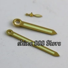 Parnis gold супер lume стрелки часов для 47 мм случае untas 6497 6498 st36 выводят