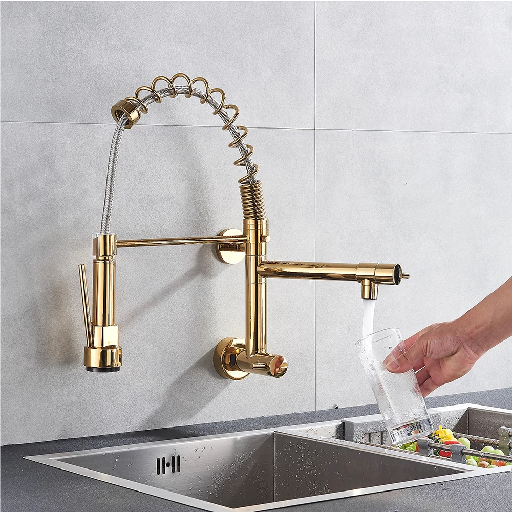 Spring Kitchen Faucet Faucet Cartridge Faucet Valve Faucet Handle Faucet Cover Swivel Side Sprayer Dual Spout Sink Cold Water 360 Rotation