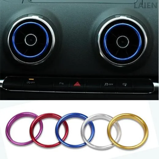 Décoration de voiture, accessoires d'intérieur de voiture pour AUDI A3 S3  2014 – 2016, bureau d'instruments, sortie de climatisation, alliage