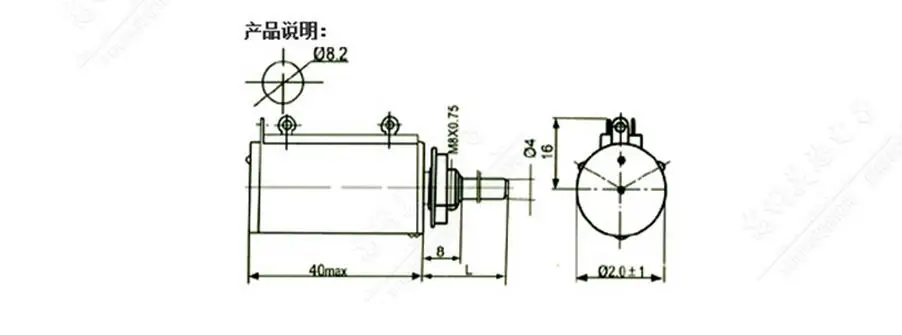 WXD3-12 1 K 2,2 k 3,3 k 4,7 k 10 k 22 k 47 k Ohm 2 W Поворотный проволочный многоповоротный конический потенциометр