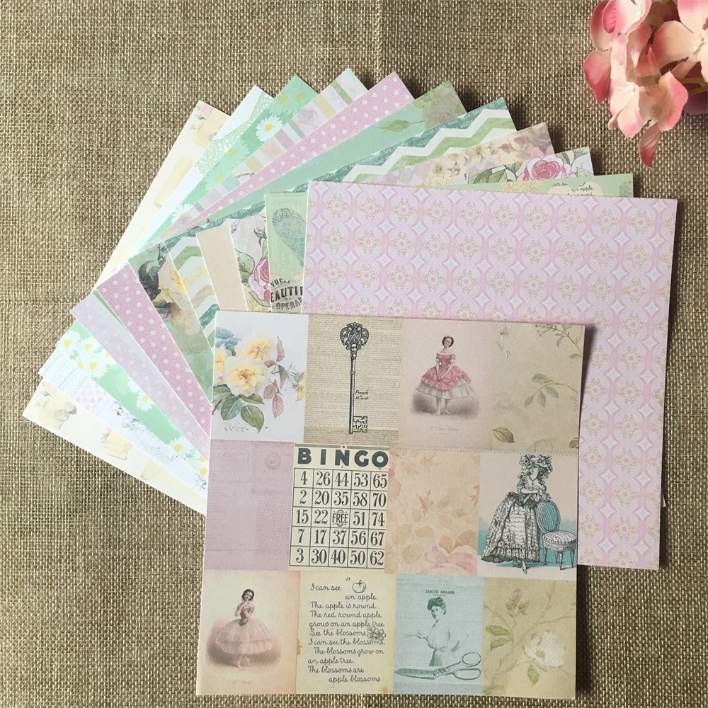 

12pcs/Pack 6*6inch Pretty Lady Patterned Paper Pack for Scrapbooking DIY Happy Planner Card Making Journal Project
