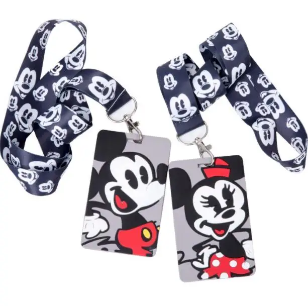 

1 pcs retail mickey minnie Neck Strap Card Bus ID Holders Identity Badge Lanyard T-32